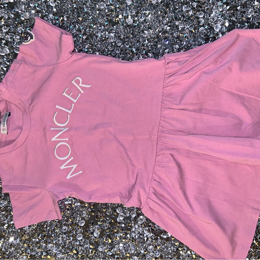 Moncler enfant logo patch crewneck dress